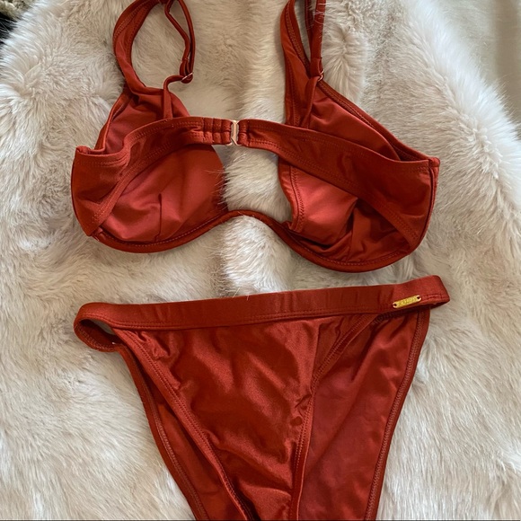 FashionNova Rust Underwire Swimsuit - Picture 5 of 9